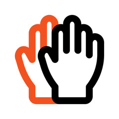 rubber gloves line icon