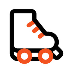 roller skate line icon