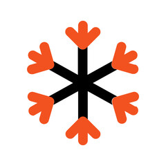 snowflake line icon