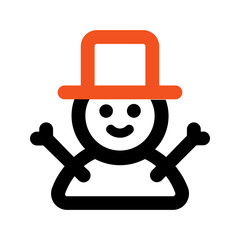 snowman line icon