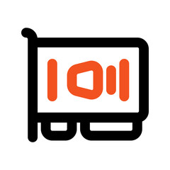 sound card line icon