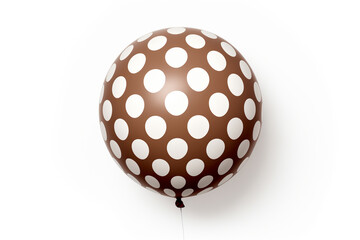 balloon brown one, with white speckled, inflatable festival, isolated