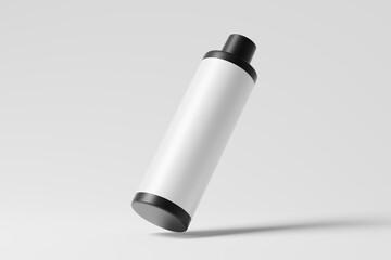 Black Matte Plastic Bottle Mockup