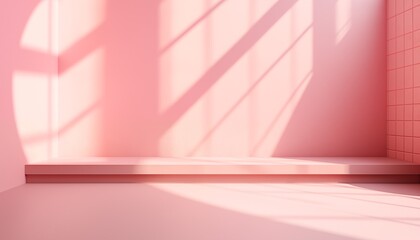 pink room with wall