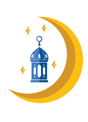 Lantern and moon background, typical Ramadan Kareem design, vector eps 10.