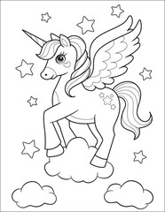 cute unicort coloring book for kids