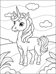 cute unicort coloring book for kids