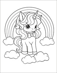 cute unicort coloring book for kids