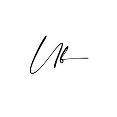 A hand-drawn signature logo design template