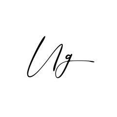 A hand-drawn signature logo design template