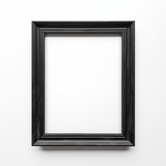 Vertical Picture Classical Black Frame Mockup hanging on White Wall Isolated Mockup HD, 4:5 ratio, poster frame mock up, 3d rendering