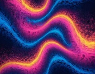 Abstract multicolor waves background | Wave lines in dark navi blue background | Grainy Texture