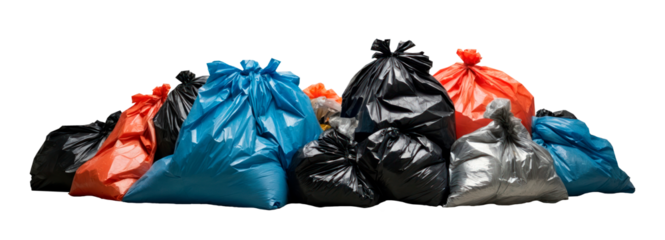 garbage bags isolated