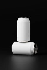 Retro style ridged can mockups featuring aluminum cans with ridges on top of the can