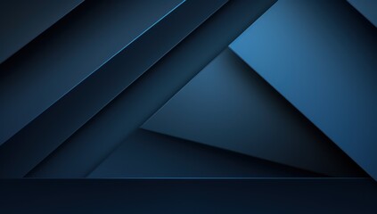 a dark blue background with two triangles