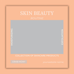 skin care product social media banner template