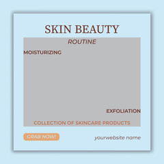 skin care product social media banner template