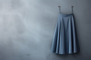 blue blank skirt isolated on gray modern seamless