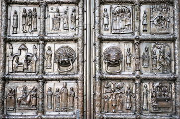 Magdeburg Gates of the Cathedral of St. Sophia, Veliky Novgorod, Russia