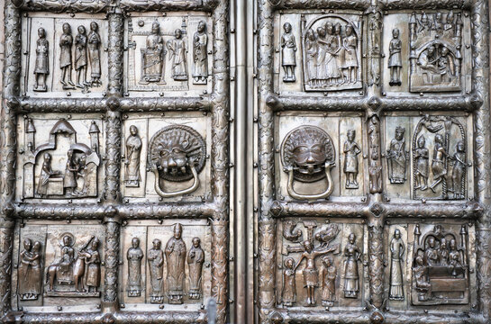 Magdeburg Gates of the Cathedral of St. Sophia, Veliky Novgorod, Russia