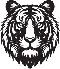 Best Tiger Head vector, Silhouette, illustration. 