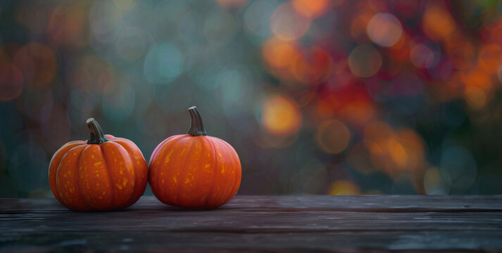 Halloween concept with orange pumpkins