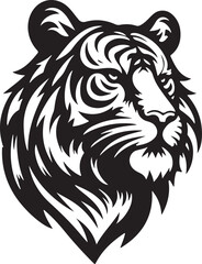 Best Tiger Head vector, Silhouette, illustration. 