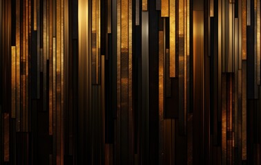 golden strips and dark brown stripes wallpaper design