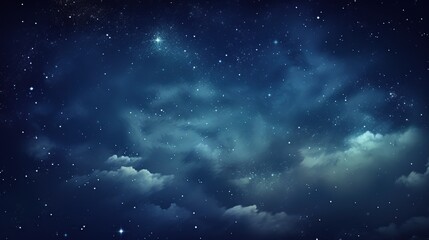 Obraz na płótnie Canvas outer space night sky with clouds and stars abstract background, beautiful Night Sky Image