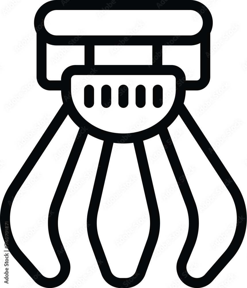 Poster vending tool icon outline vector. machine game crane. robotic toy