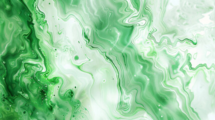 Fototapeta na wymiar Bright green marble paper textures on white background.