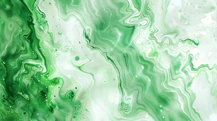 Crédence de cuisine en verre imprimé Cristaux Bright green marble paper textures on white background.