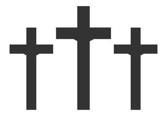 Icono negro de cruces de semana santa. - obrazy, fototapety, plakaty