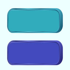 3d simple and elegant shape text box blue color