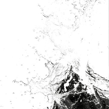 Collection water splash, isolated on transparent background