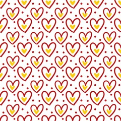 seamless pattern with hearts background