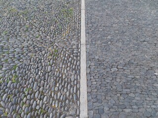 pedra, chão, caminho, padrão, abstrato, cinzento, caminho