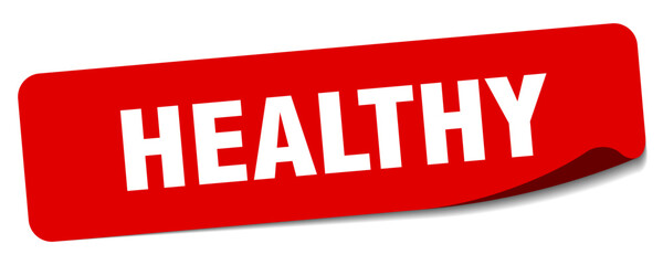 healthy sticker. healthy label