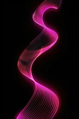 Vibrant Neon Wavy Lines in a 3D Abstract Background