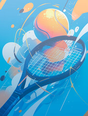 Tennis sport poster background