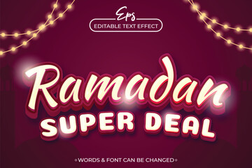 Ramadan super deal editable text effect template