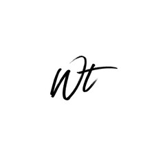 Fototapeta premium A hand-drawn signature logo design template 
