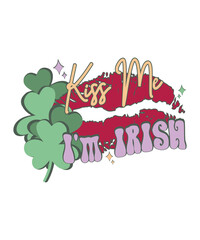 Kiss Me I'm Irish. Vector Design, Clipart, PNG, illustration, Graphic, St. Patrick's Day T-shirt