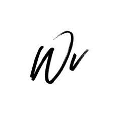 A hand-drawn signature logo design template	