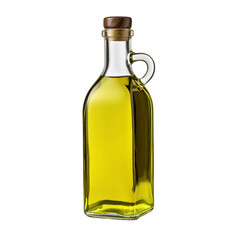 Olive oil bottle isolated on transparent background