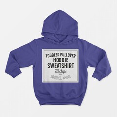 Toddler Pullover Hoodie Sweatshirt Mockup 04