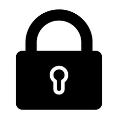 padlock glyph icon