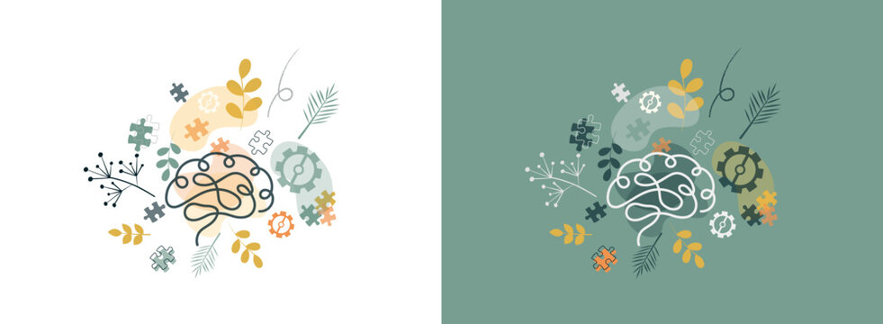 Mental Health illustrations. 