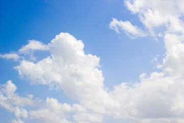 Blue sky with white clouds