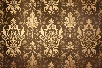 Deurstickers brown repeated wall pattern © Lenhard
